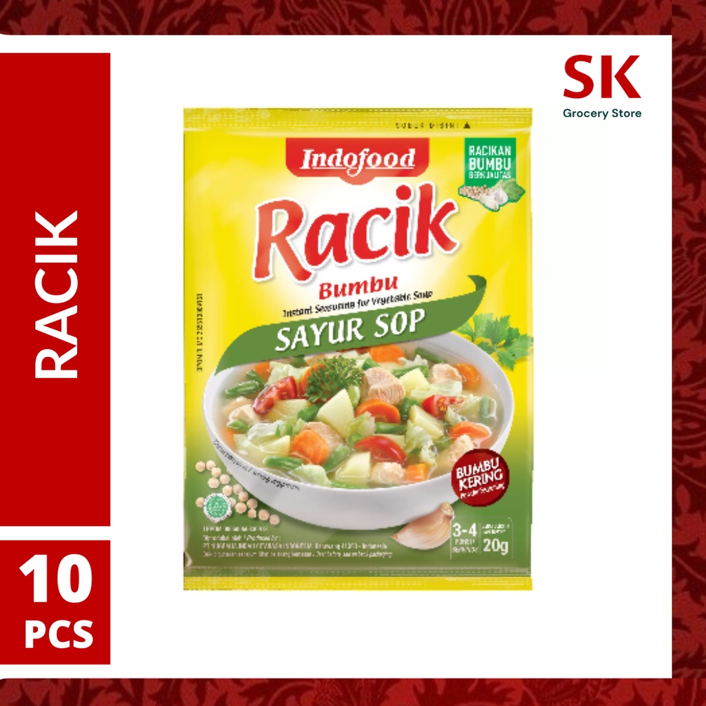 

[Harga Grosir] Indofood Bumbu Racik Instan Sayur Sop 20gr x 10pcs (1 Renteng)