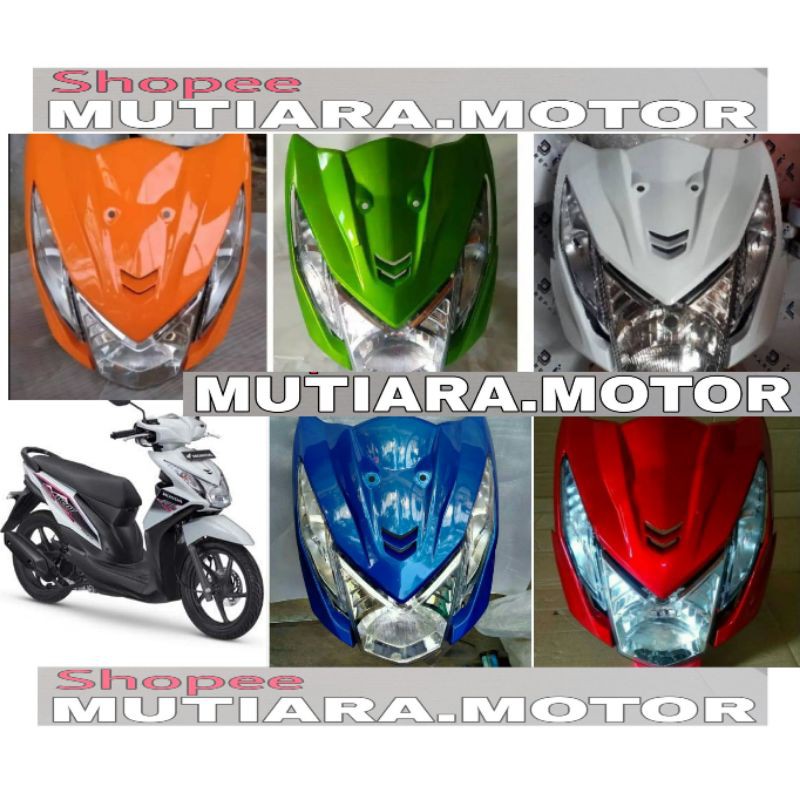 Termurah PROMO Tameng Depan Beat Fi 2013 2014 2015 plus reflektor lampu depan dan sen TERLARIS Aufia