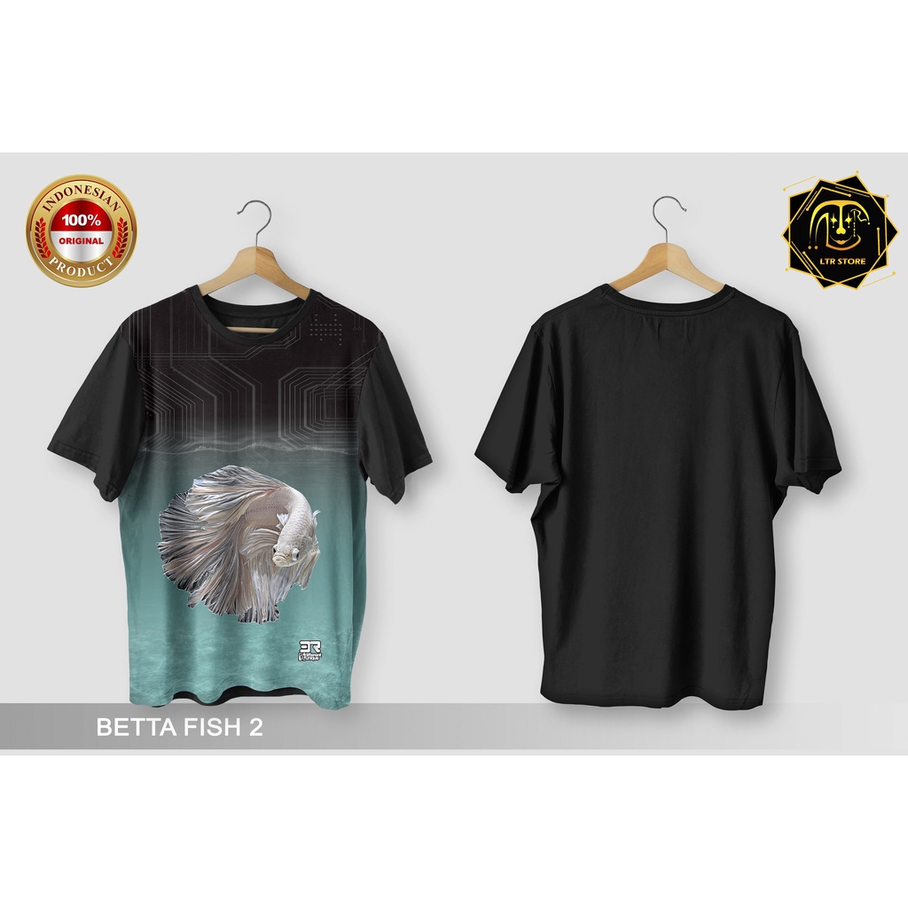[ BAYAR DI TEMPAT ] BAJU PRINTING GAMBAR IKAN CUPANG 2 -  KAOS DISTRO ORIGINAL GAMBAR HEWAN HIAS BAG