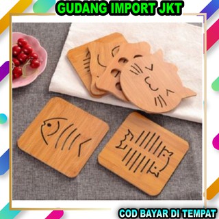 Tatakan Piring Gelas Bahan Kayu Mangkok Hiasan Alas Meja Tatakan Piring Gelas Bahan Kayu Mangkok Hiasan Alas Meja