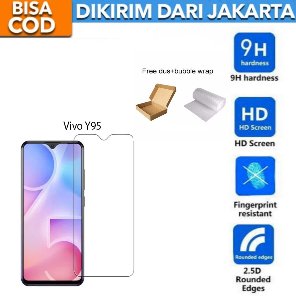 Vivo Y95 Tempered Glass Screen Protector Anti Gores