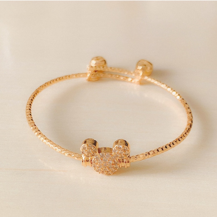 Gelang Anak Model Mousse Head Ulir Gold