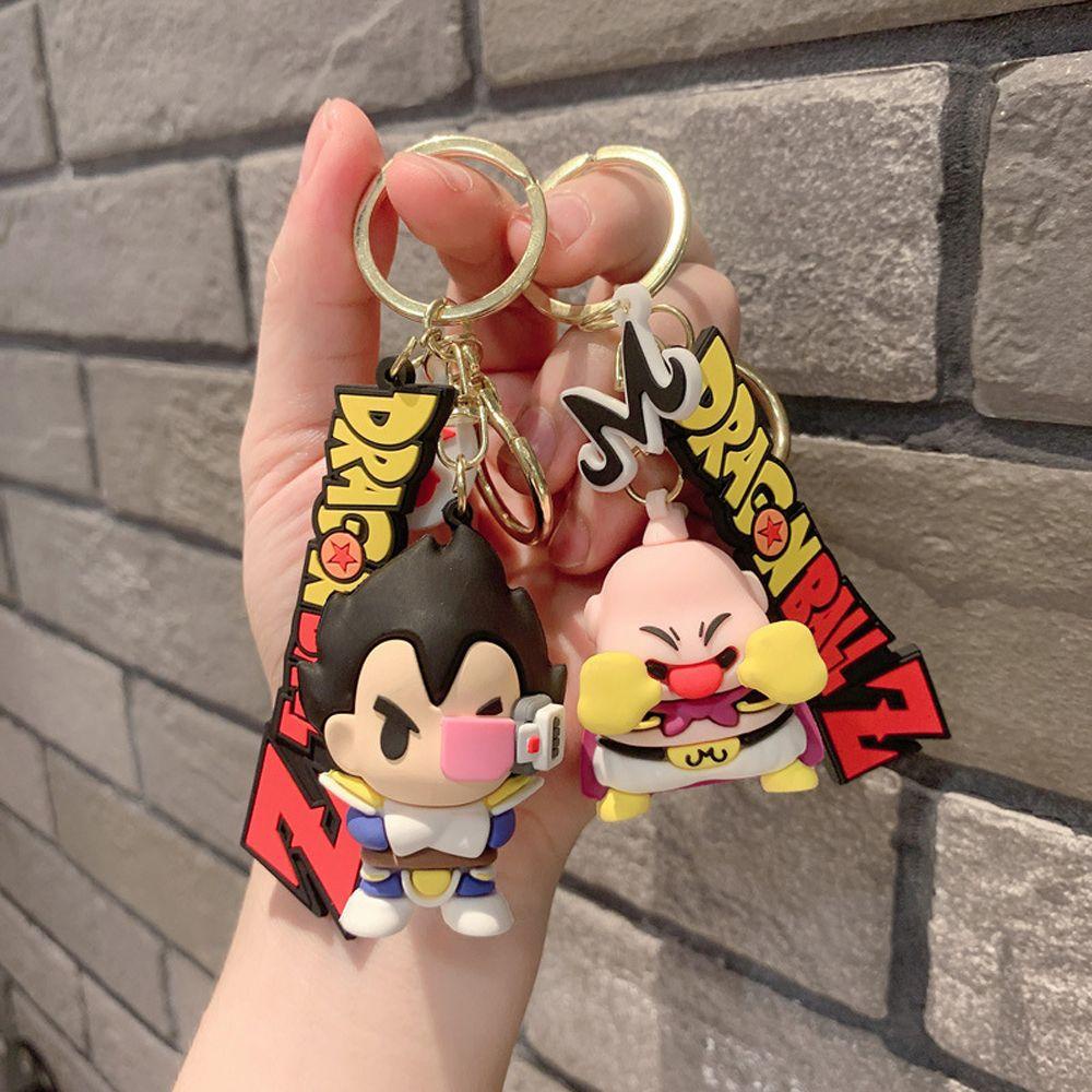NEEDWAY Wanita Gantungan Kunci Kepribadian Lucu Hadiah Anime Dragon Ball Desain Kartun Alloy Cartoon Key Holder