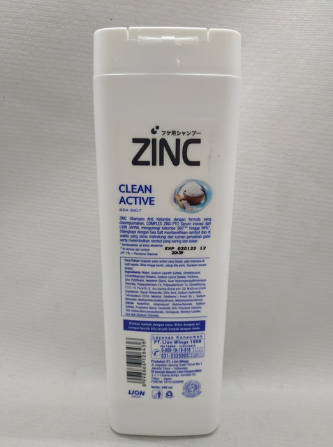 Zinc Shampoo Clean Active Botol 340 ml