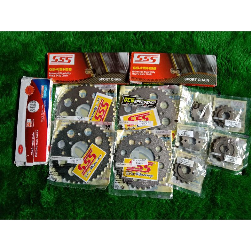 Gear SSS Dan rantai SSS HSB FIZR, Rxz, vega old, Jupiter Z, Jupiter MX 135,