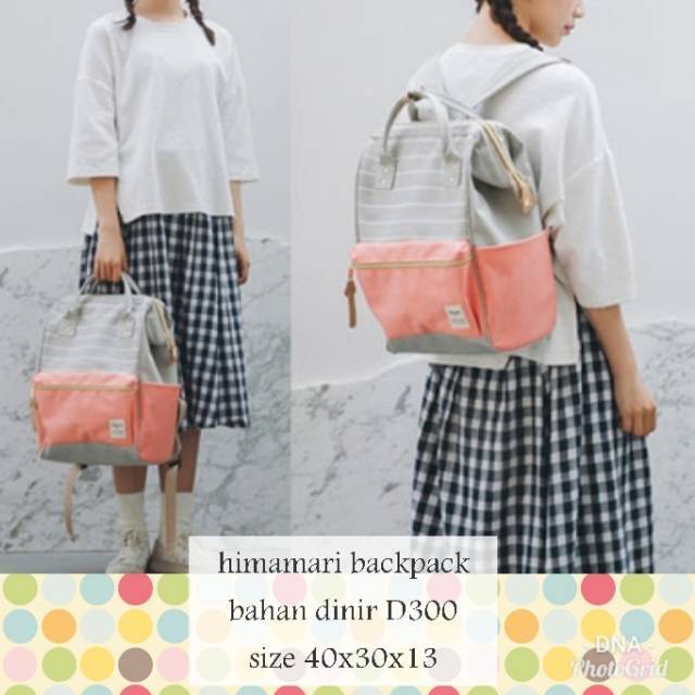 Backpack himamari dna tas ransel simple / tas korea