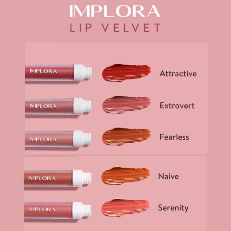 IMPLORA Lip Velvet Lipcream Matte ORIGINAL BPOM