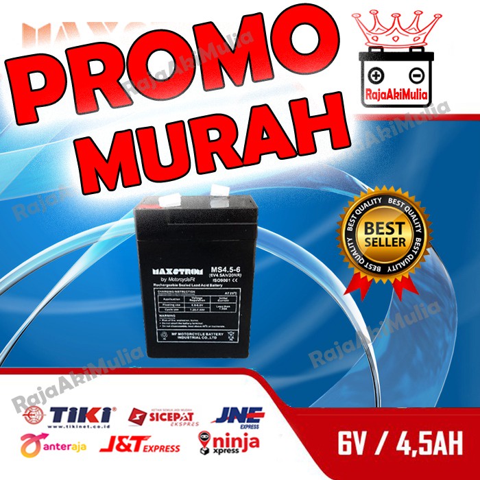 ACCU AKI BATTERY SENTER/LAMPU EMERGENCY VRLA MF 6V4.5AH