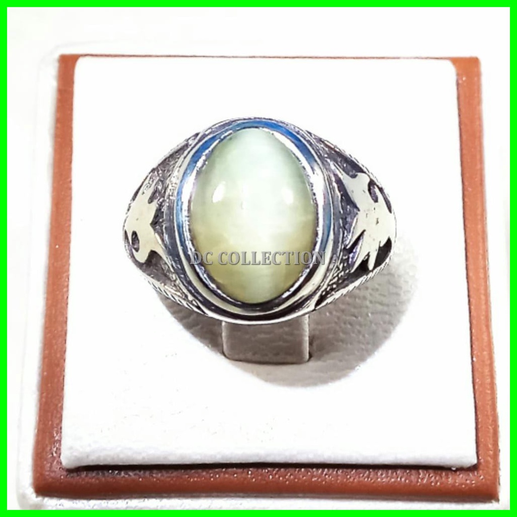 CINCIN BATU AKIK NATURAL PANDAN HIJAU KANTORAN SIZE TERMURAH