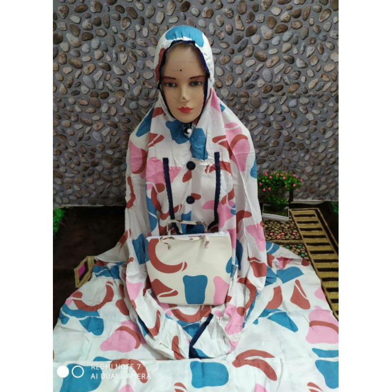 Mukena Terusan Rayon Motif