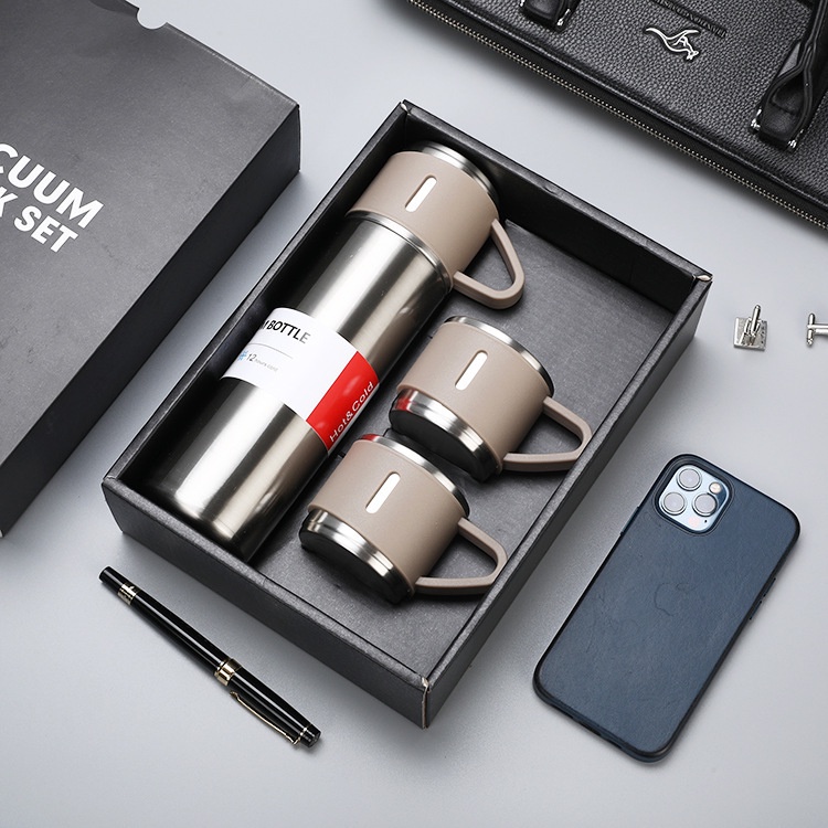 TERLARIS !!! Botol Minum Termos 500ml Vacuum Cup Stainless TERBARU GIFT SET Termos sultan panas dingin tahan lama murah COD