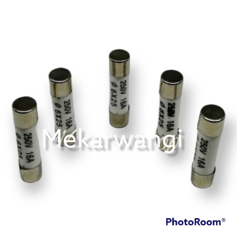 fuse AC keramik 16A 6x25mm /1 dus isi 100pcs