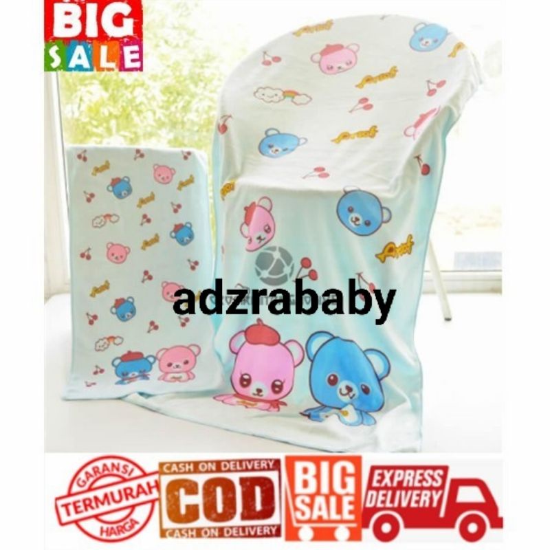 handuk mandi bayi warna motif microfiber 50x100