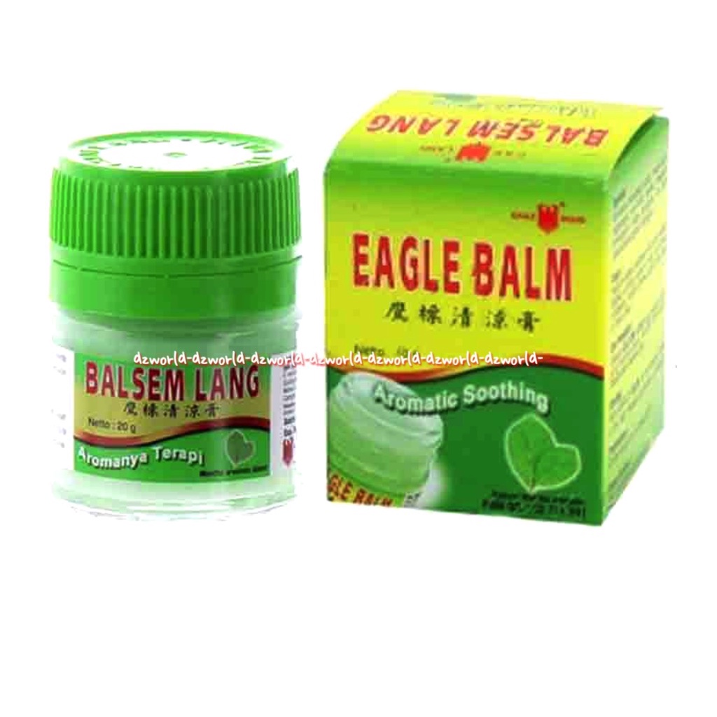 Eagle Balm Balsem Lang Aromatic Soothing 20gr Bal sem Caplang Cap Lang Untuk Pusing masuk Angin Pegal Pegal Balm Hijau