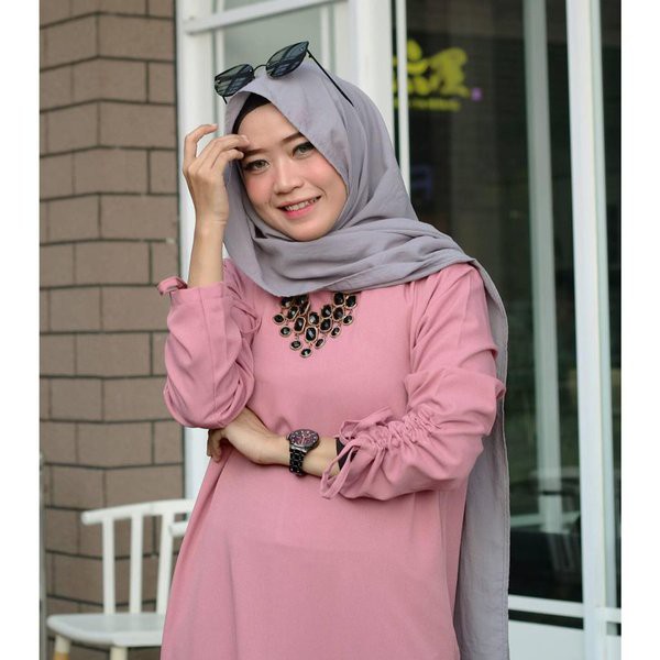 Gamis Model kekinian Dress Wanita Muslim Hijab Pesta Modern REALPICT BERKUALITAS