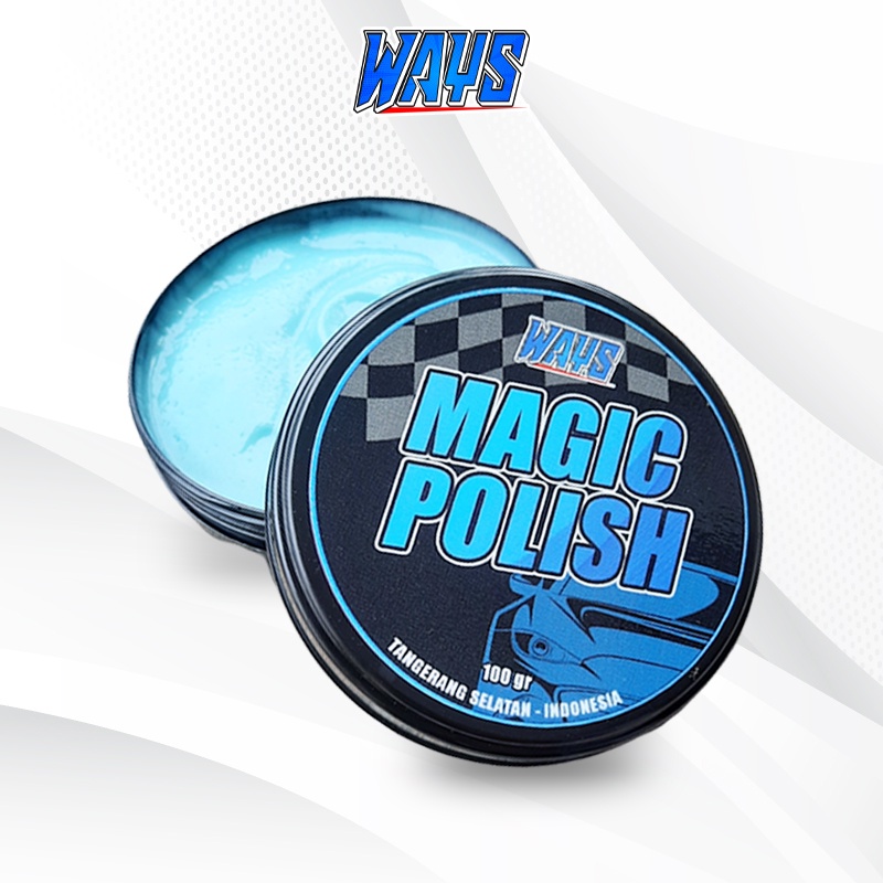 A015 | WAYS Magic Polish - Penghilang Baret Lecet Goresan Mobil Motor Helm - FREE Sponge Applicator