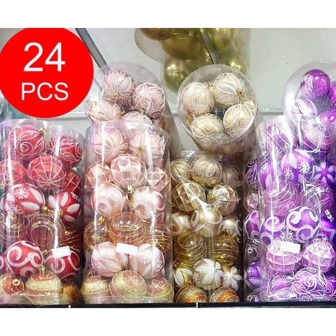 

Hiasan Gantung Bola Pohon Natal 6 Cm Isi 24 Pcs Rose Gold Merah Ungu