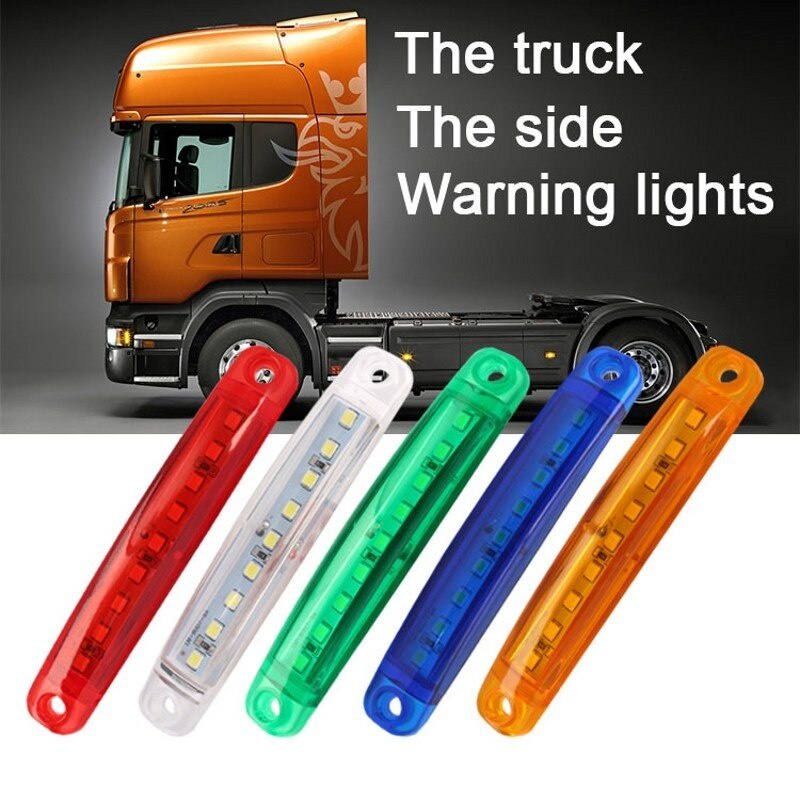 Lampu Peringatan Samping 9-led 12-24v Anti Air Untuk Mobil / Truk