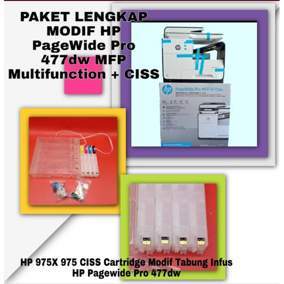 Jual Paket Lengkap Modif Hp Pagewide Pro Dw Mfp Multifunction Printer Hp X Ciss