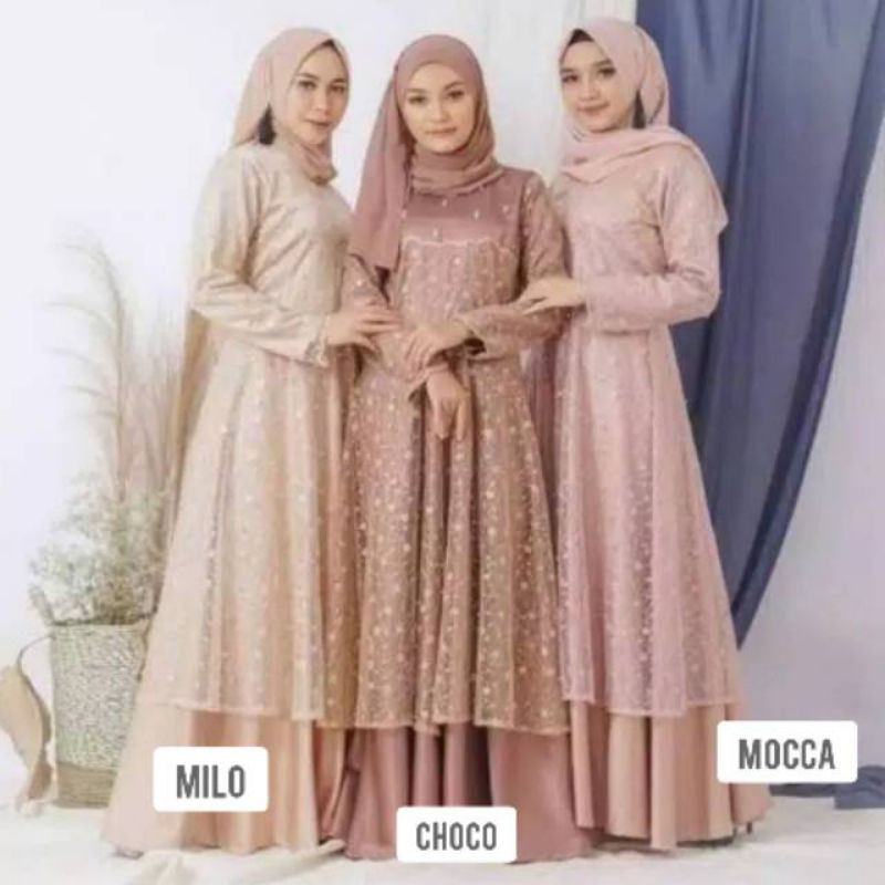 RADEA DRESS / FUYUMI DRESS / DRESS TILE BROKAT / DRESS SIZE SUPER JUMBO / MAXY DRESS / GAMIS TILE
