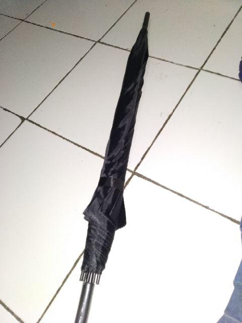 Payung Standar Panjang Hitam Polos
