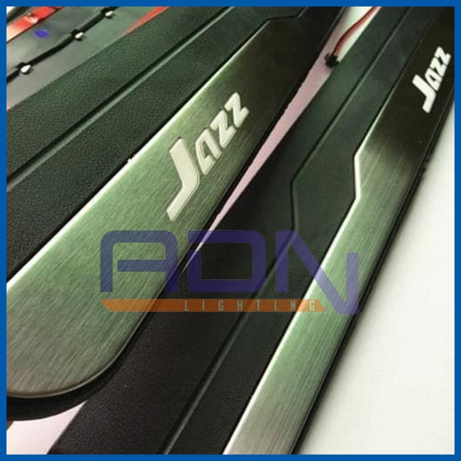 SILLPLATE SILL PLATE SAMPING HONDA JAZZ Nyala LAMPU BIRU LED ADN