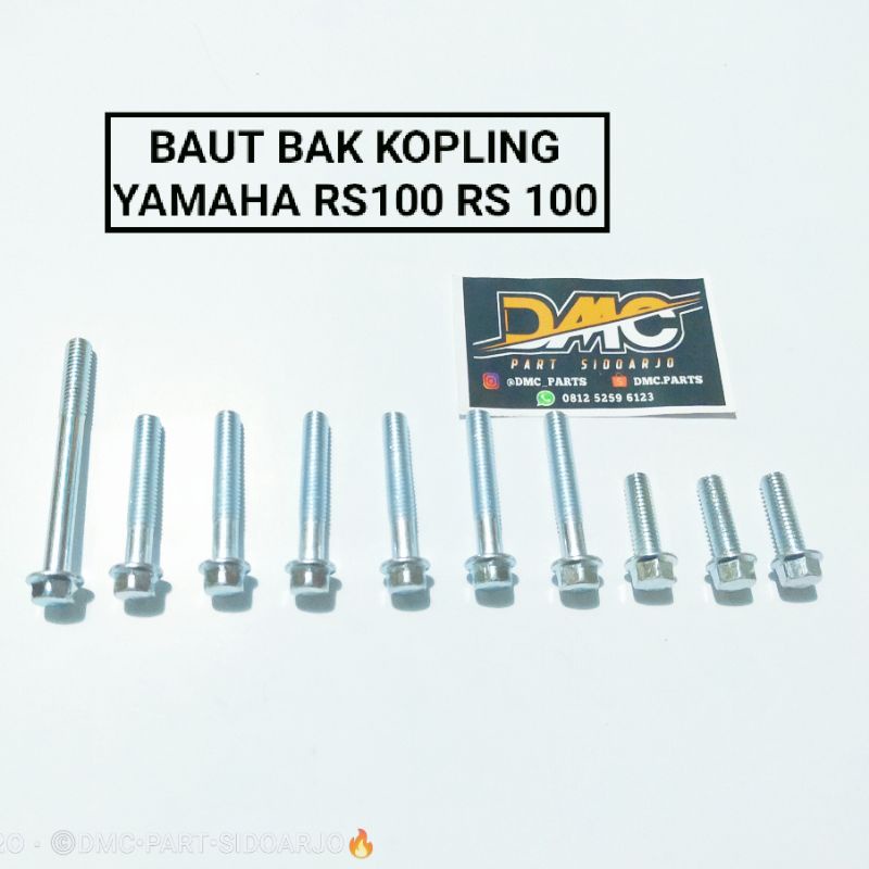 BAUT BAK KOPLING / BLOK KANAN YAMAHA RS100 RS125 . (K8) Kunci 8 RS 100 125