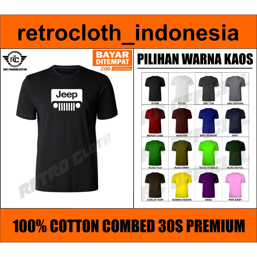 Kaos Tshirt Baju JEEP / 3 / Kaos Tshirt Baju Pria / Kaos Tshirt Baju Wanita / Kaos Tshirt Baju Cowok
