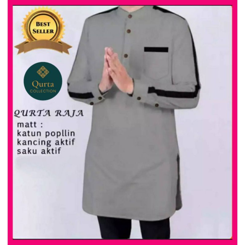 Pakaian Muslim Syari Baju Koko Pria QC KOKO QURTA RAJA Baju muslim koko Pria dewasa jumbo Lengan Panjang kurta pakistan E5H4 Baju Koko Gamis Pria Baju Koko Lebaran 2023 Baju Koko Yang Bagus Terlaris Baju Koko Muslim Baju Koko Santri Baju Koko Qurta Koko Q