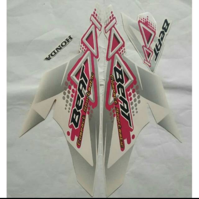 Stiker striping honda beat karbu 2011 putih
