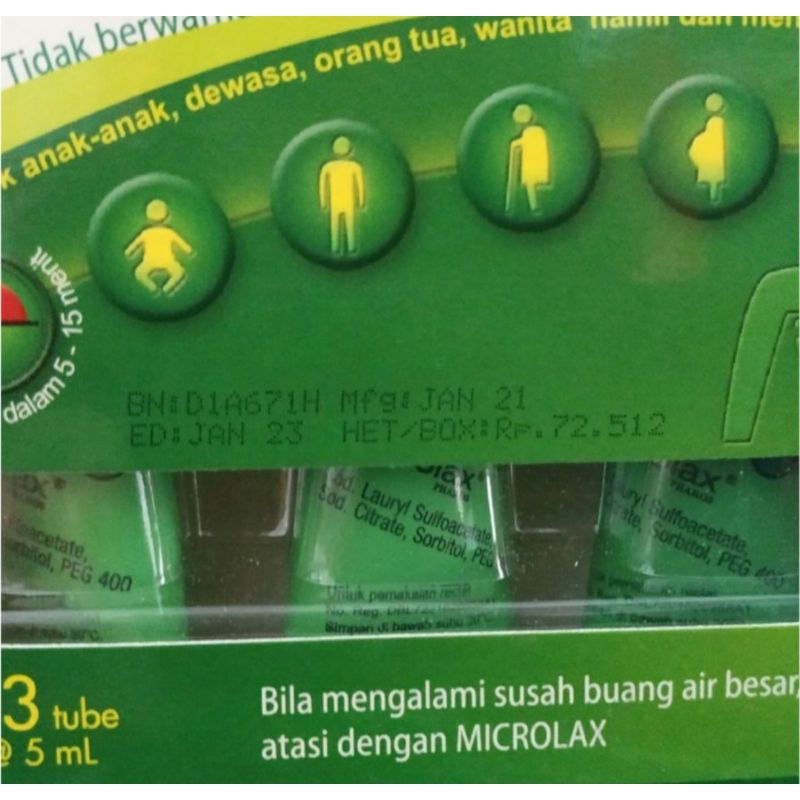 Microlax Gel box Isi 3 Tube @5ml