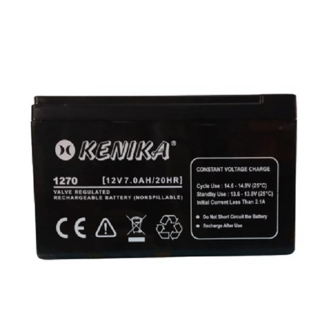 Battery UPS KENIKA 1270 12V 7ah - Baterai UPS Kenika 12V7.0AH/20HR