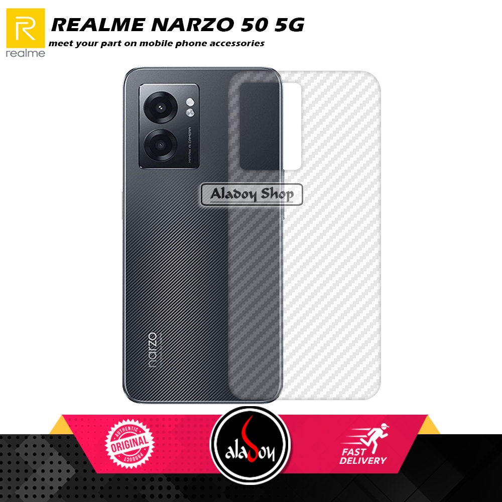 PAKET Tempered Glass + Skin Carbon Film 3D Realme Narzo 50 5G