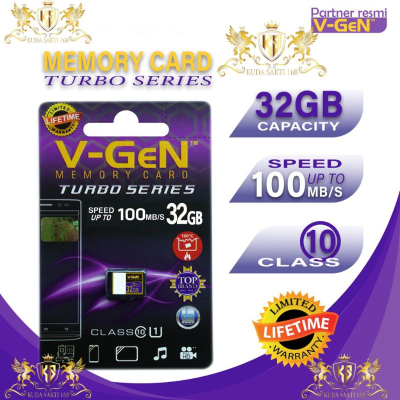 V-Gen Micro SD Memory 32Gb Class 10 Turbo Vgen 32GB ORY 100%