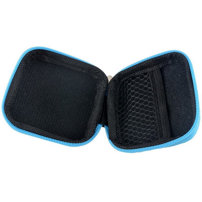 1Pc Hard Mesh Pocket Box,Zipper Earbuds Cover, Earphone Storage Bag Case