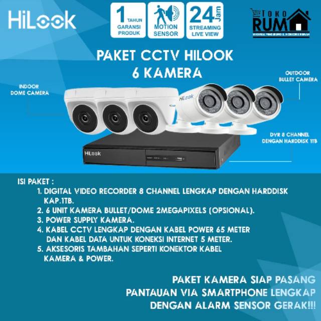 Paket CCTV 6 kamera