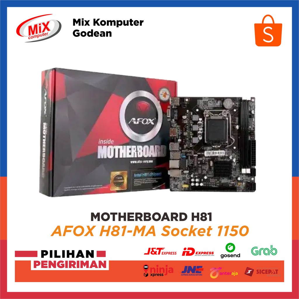 Motherboard AFOX H81 Socket 1150 DDR3 (HDMI + VGA)