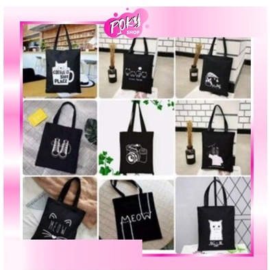 POKY - ToteBag PEREKAT tote bag customTAS tote wanita kpop murah custom motif