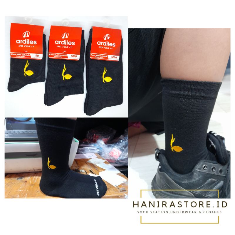 Ardiles School Sock Pramuka - Kaos Kaki Sekolah Anak Hitam Pramuka - SD -SMP - SMA