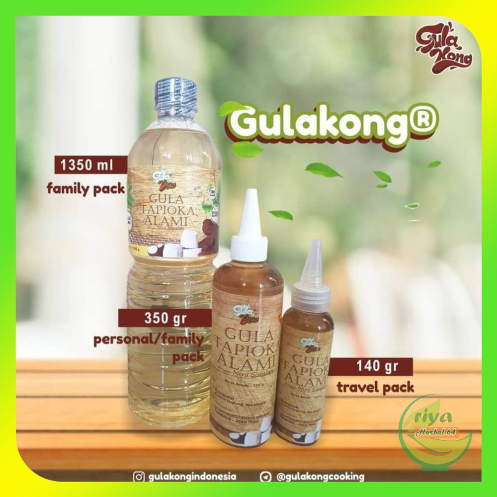 

Gulakong Refill 1350gram Gula singkong alami bebas gluten Gula Diet