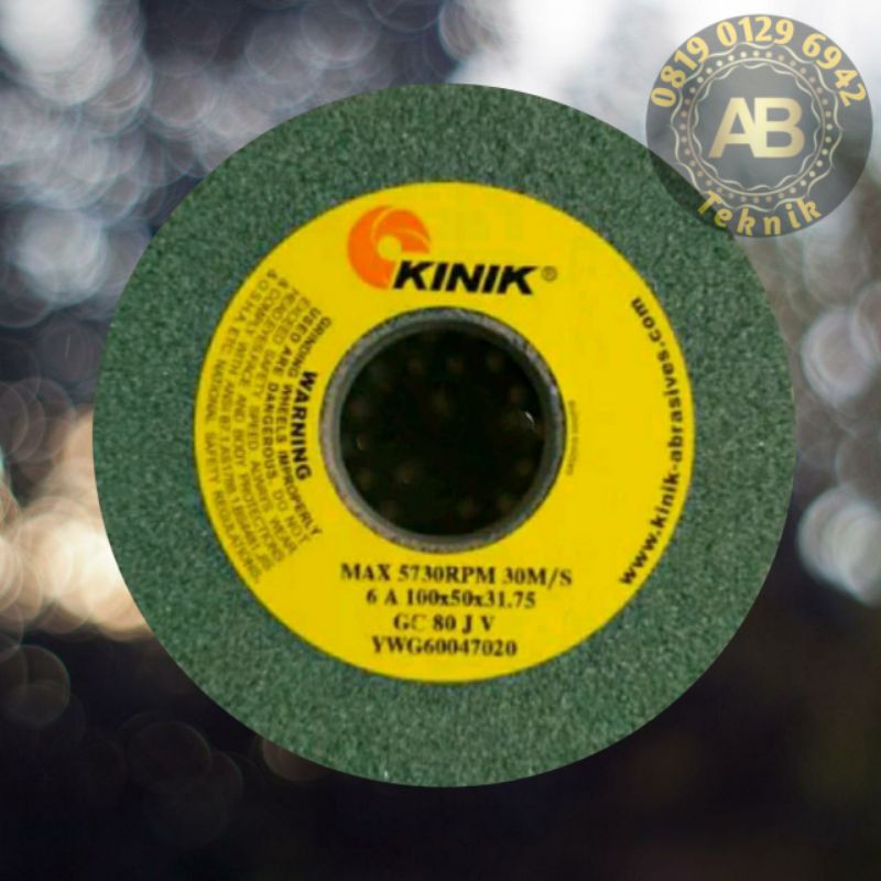 KINIK GC80 JV6A WE13 Mata gerinda Mangkok Grit#80 100 X 50 X 31.75 Mm Batu gerinda duduk 4 Inch
