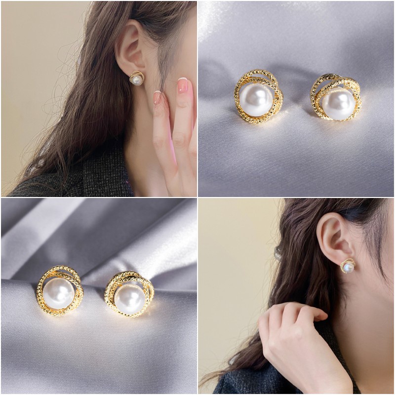 Anting Tusuk Sterling Silver 925 Dengan Mutiara Warna Permen Untuk Wanita