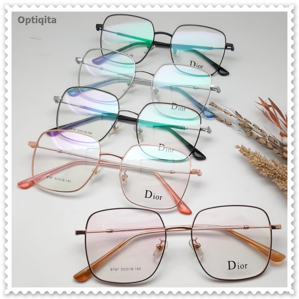 Paket Kacamata Photocromic Anti Radiasi Blueray Kotak Wanita 8197