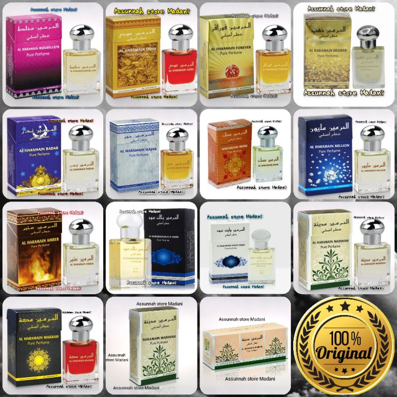 Parfum Al Haramain 15ml  Original guarantee original From UAE Al Haramain Madinah Parfume Al haramai