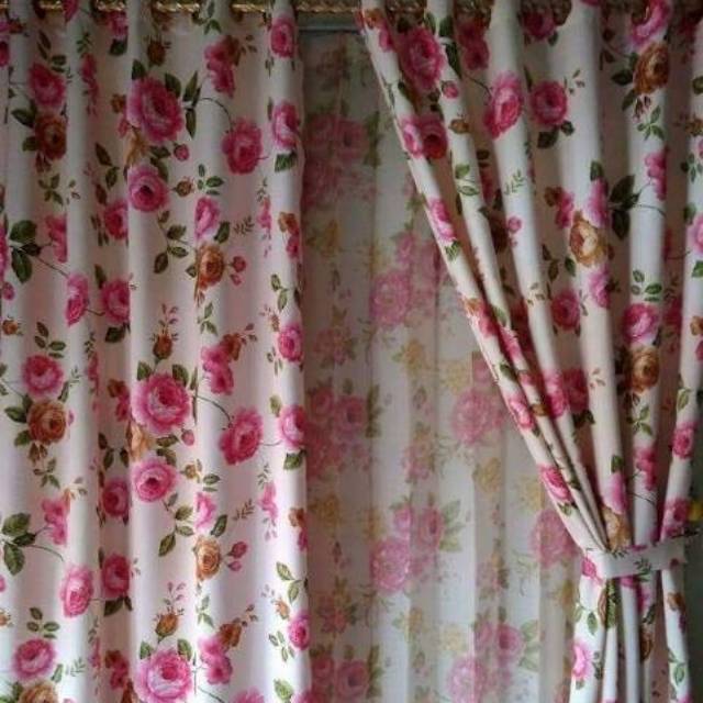 Gorden gordyn blackout laura pink hijau ungu biru