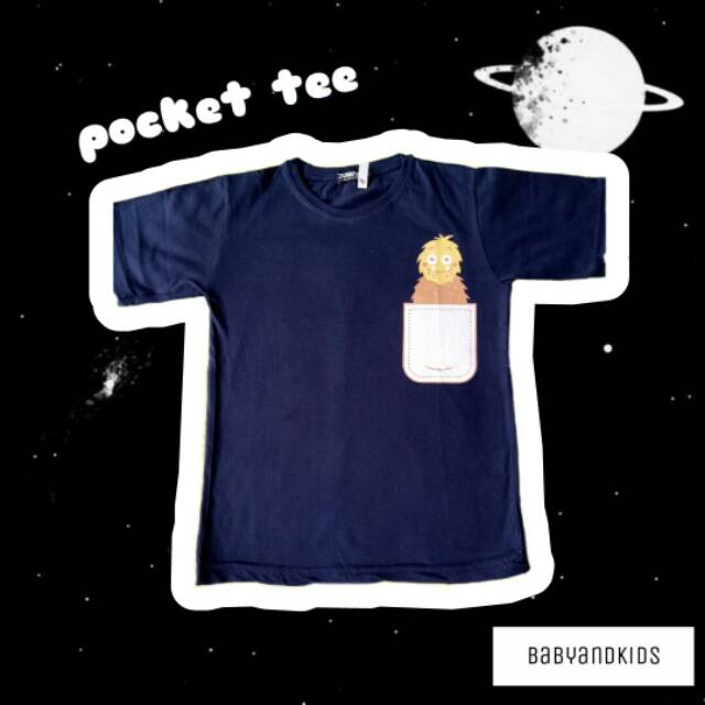 Pocket tee Navy Monster