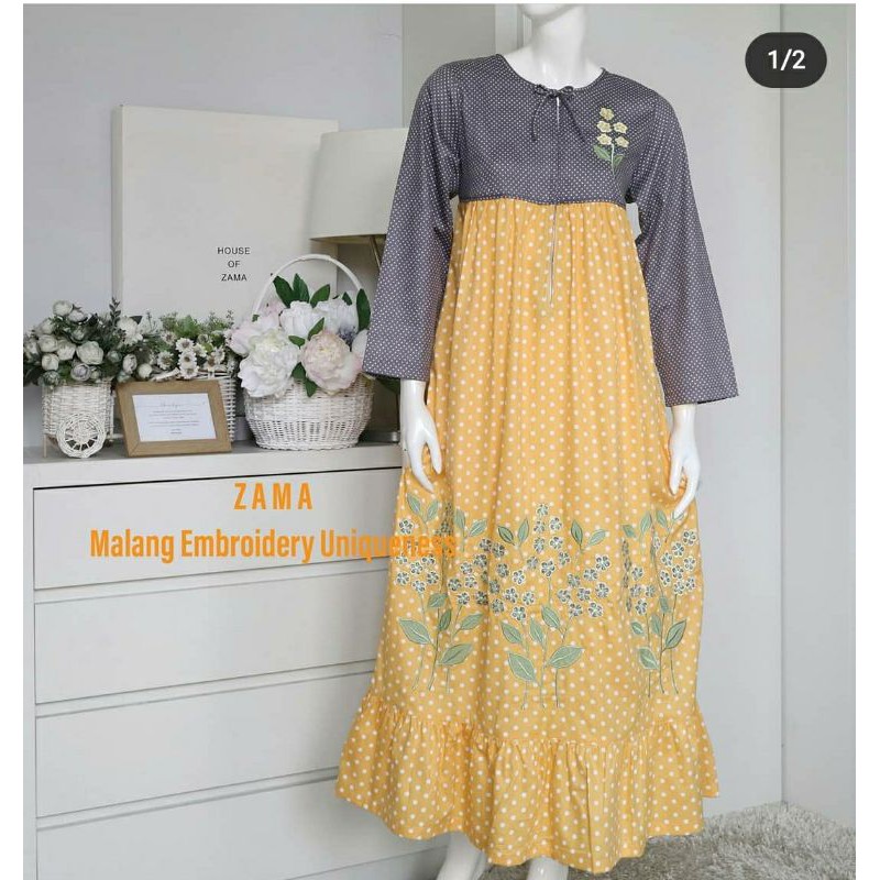 zama homewear original little hortensia size xl new with tag daster bordir malangan