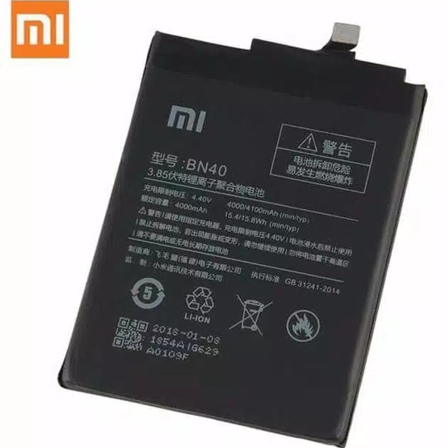 Baterai Batre Xiaomi Redmi 4 Pro / Redmi 4 Prime Original / Battery Redmi 4 Pro BN 40 Xiaomi