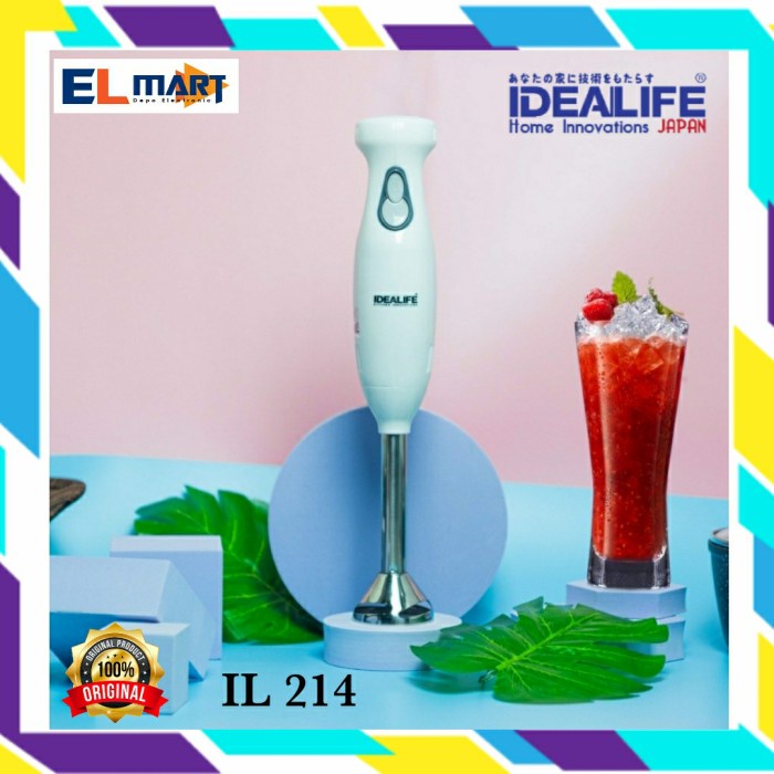 Idealife Hand Blender Tangan IL 214 IL214 Pengocok Pelumat Buah Sayuran