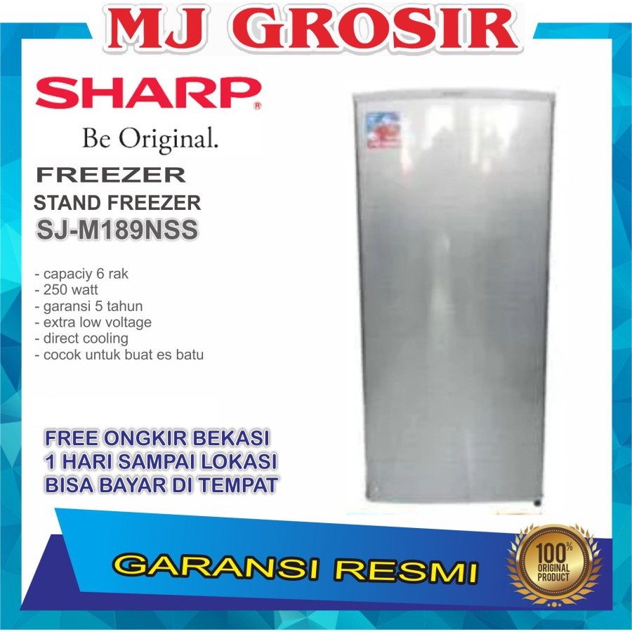 SHARP FREEZER FJM 189 NSS FJM189 NSS 6 RAK FREESER ES BATU ASI DLL